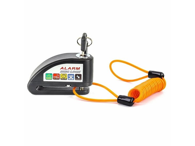 Moto zámek s alarmem 110db TXR černý