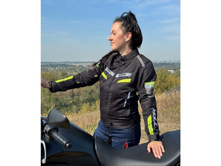 Dámská bunda na motorku TXR Alpine černo-fluo žlutá
