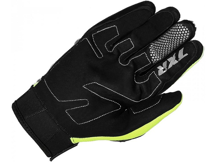 Rukavice na motorku TXR Rush černo-fluo žluté