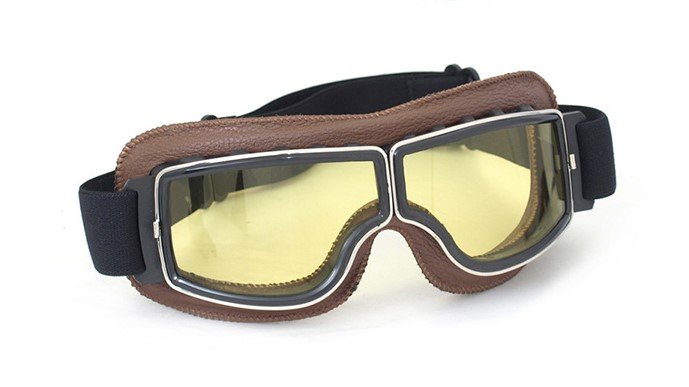 Stylové brýle TXR Retro hnědé se žlutým plexi