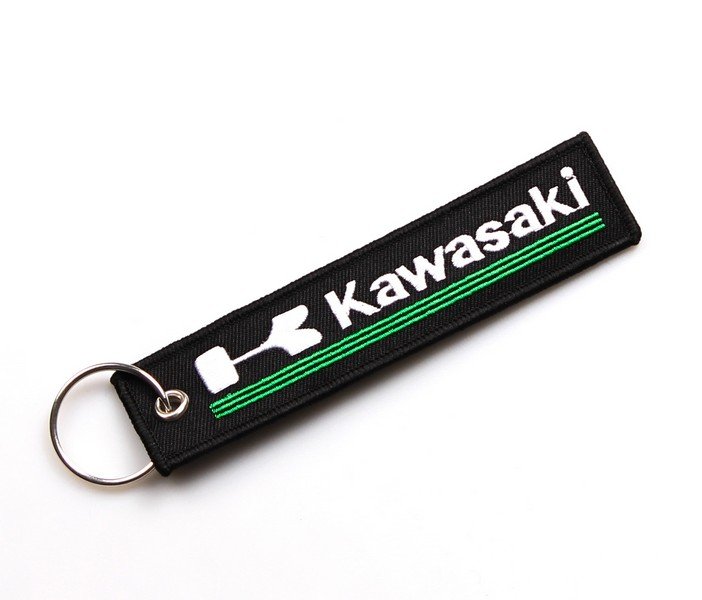 Textilní klíčenka Kawasaki