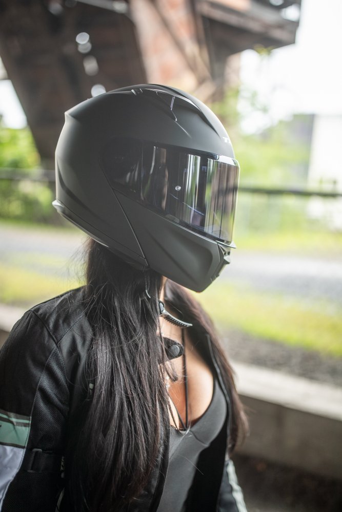 Výklopná přilba na motorku TXR Rival černá matná – foto 5