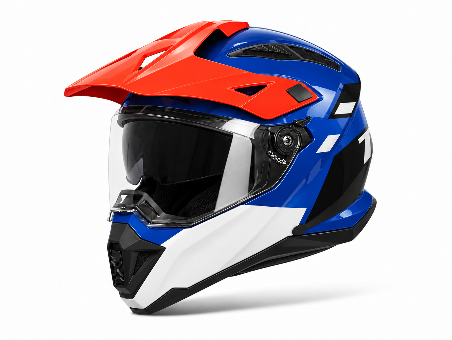 Enduro přilba TXR Explorer modro-bílo-červená