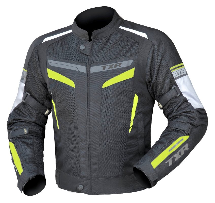 Bunda na motorku TXR Alpine černo-fluo žlutá