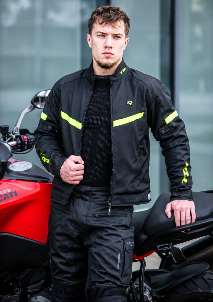 Bunda na motorku TXR Breeze černo-fluo žlutá – foto 5