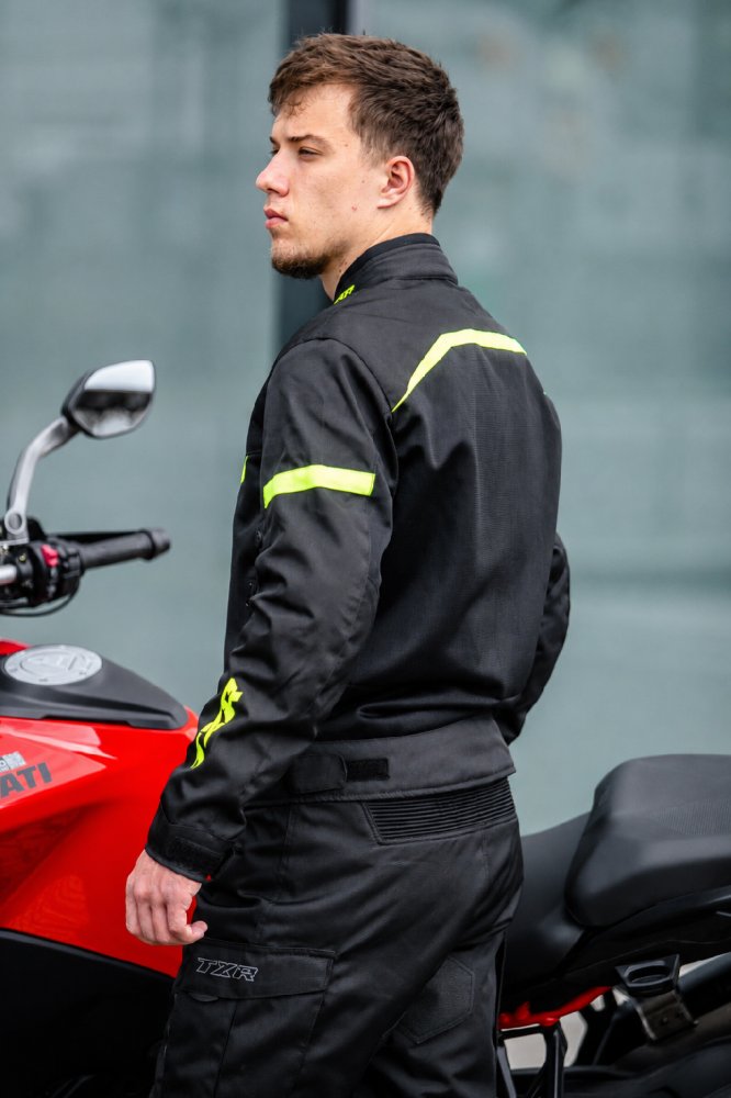 Bunda na motorku TXR Breeze černo-fluo žlutá – foto 9