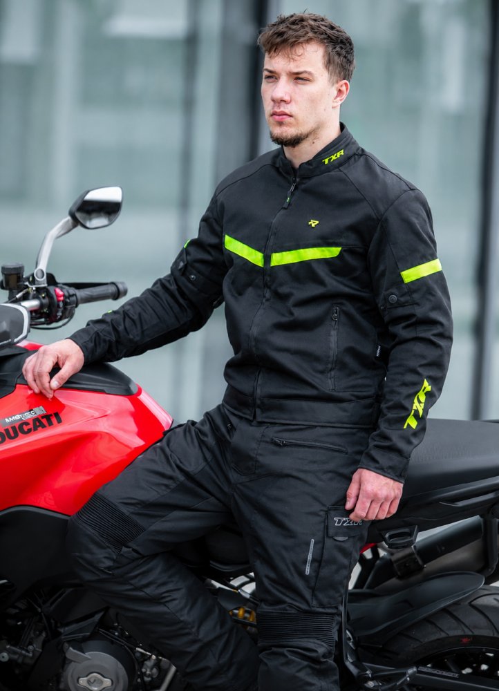 Bunda na motorku TXR Breeze černo-fluo žlutá – foto 4