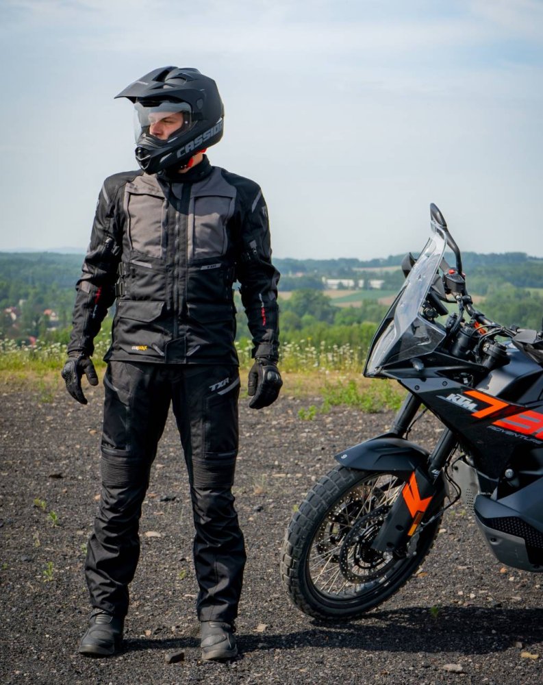 Bunda na motorku TXR Explorer černo-šedá – foto 9
