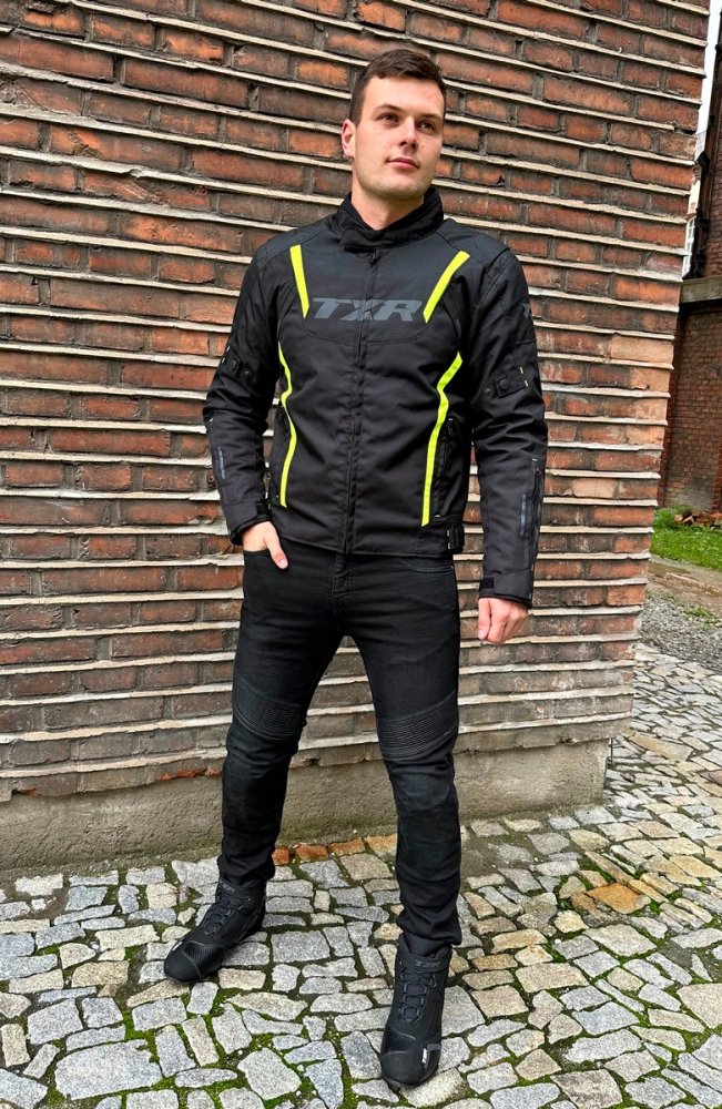 Bunda na motorku TXR Gunner černo-fluo žlutá – foto 4
