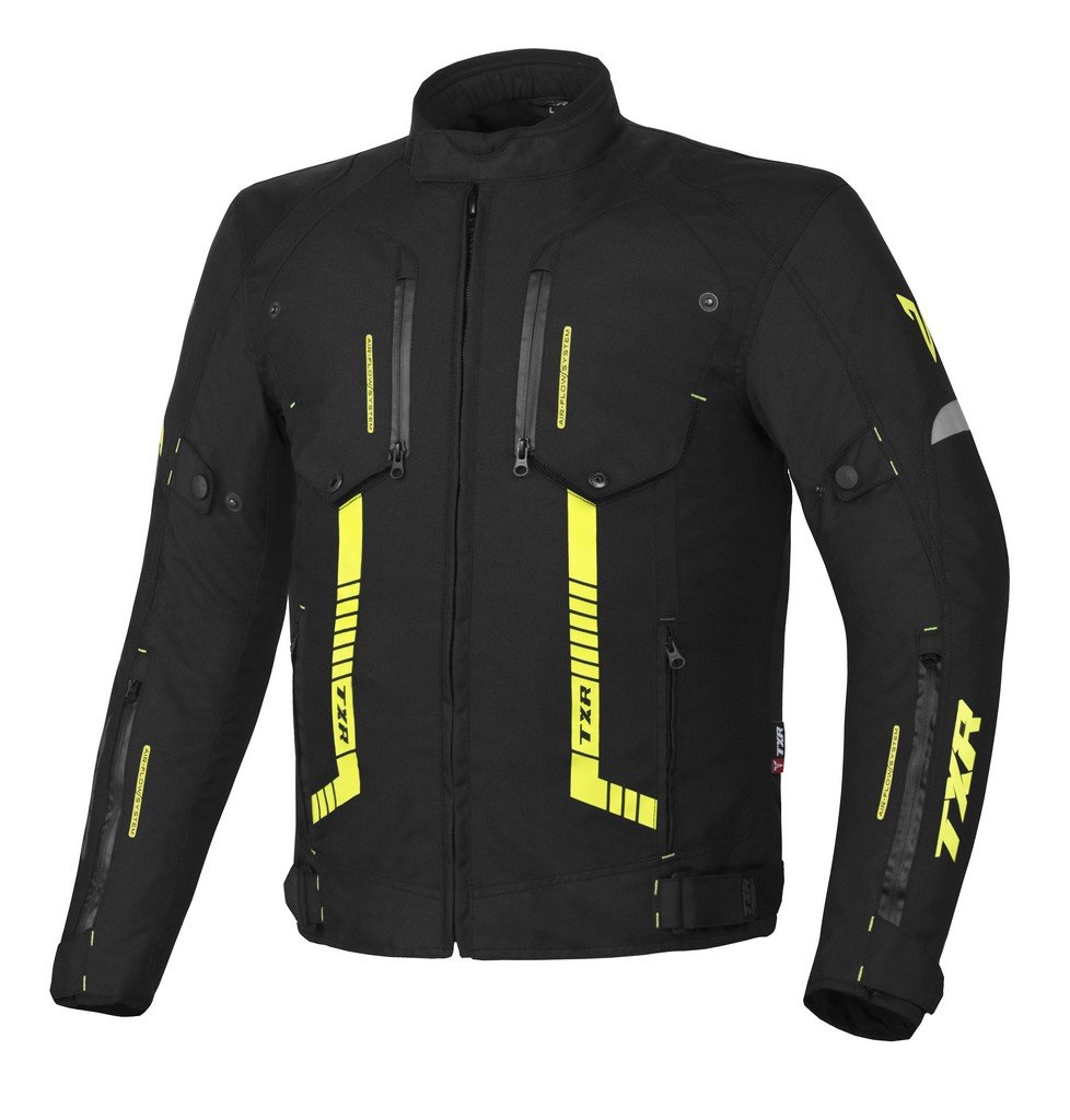 Bunda na motorku TXR Spike černo-fluo žlutá