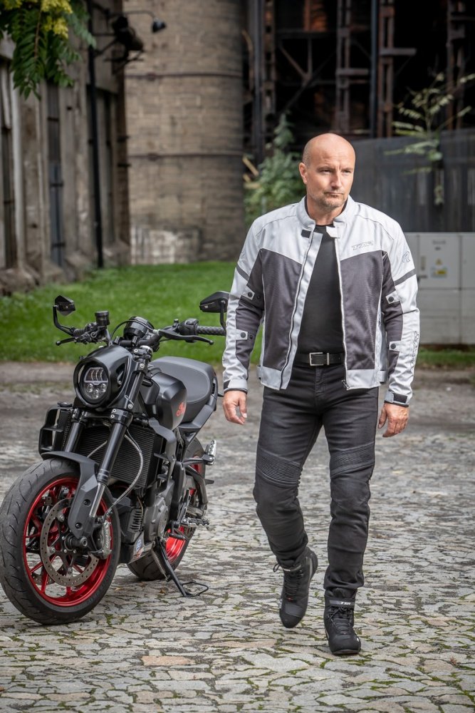 Bunda na motorku TXR Summer šedá – foto 8