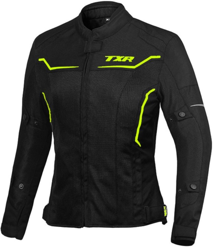 Dámská bunda na motorku TXR Aero černo-fluo žlutá