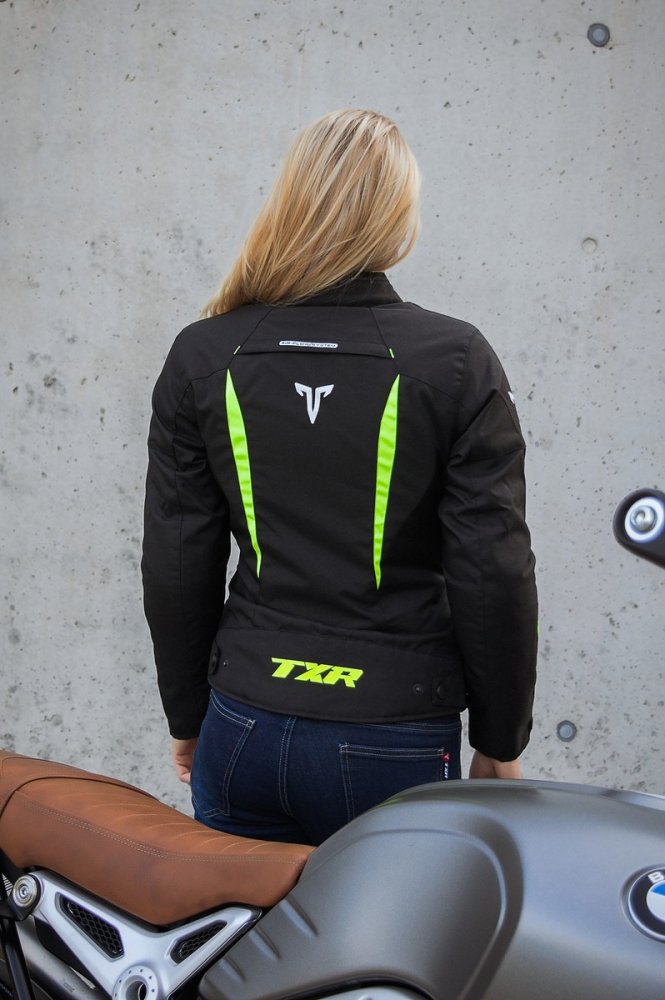 Dámská bunda na motorku TXR Elisa černo-fluo žlutá – foto 7