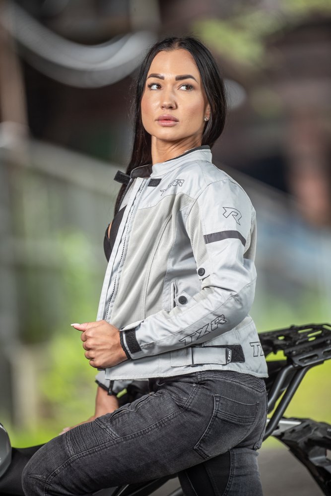 Dámská bunda na motorku TXR Summer stříbrná – foto 5
