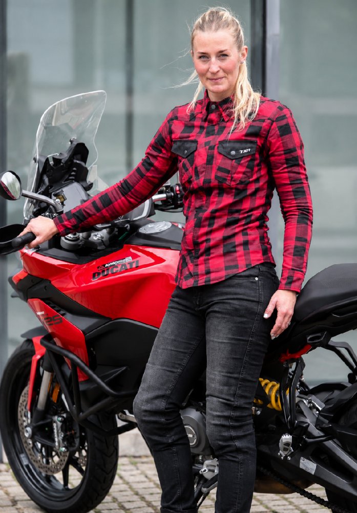 Dámská košile na motorku TXR Dixon červená – foto 4