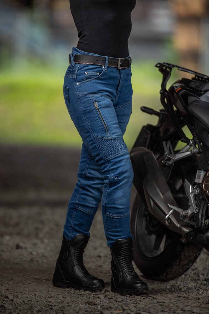 Dámské jeansy na motorku TXR Patriot světle modré – foto 5