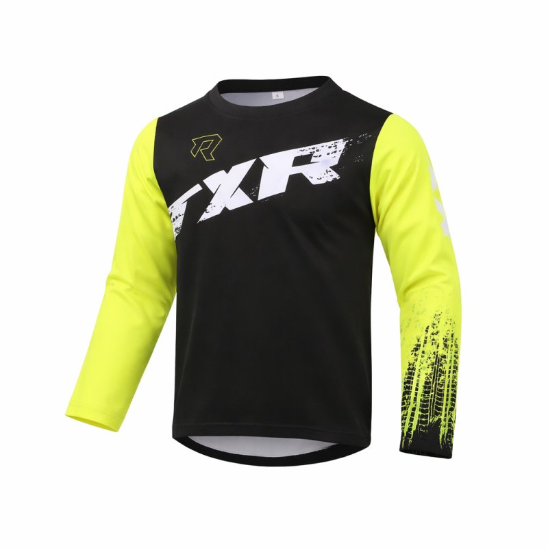 Dětský motokrosový dres TXR Pulse černo-fluo žlutý