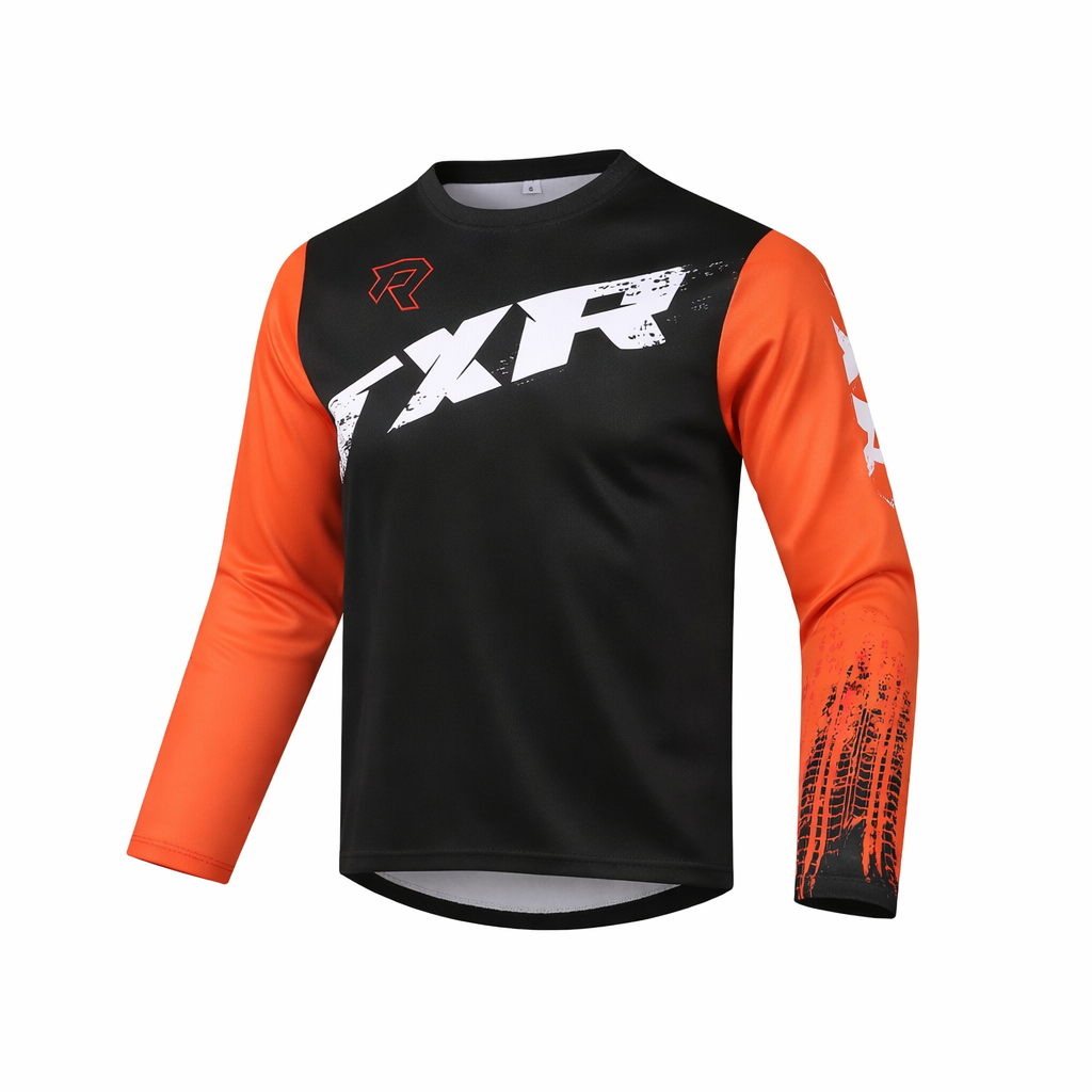 Dětský motokrosový dres TXR Pulse černo-oranžový