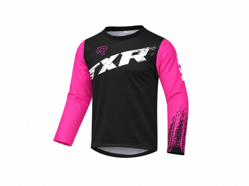Dětský motokrosový dres TXR Pulse černo-růžový