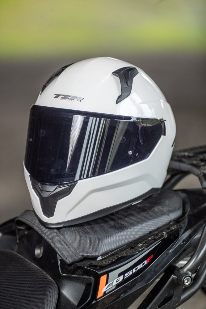 Integrální helma na motorku TXR Raptor perleťově bílá – foto 6