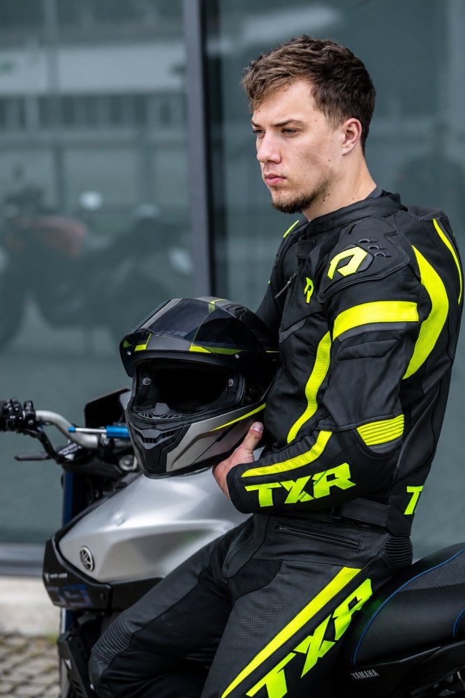 Kombinéza na motorku TXR GP1 černo-fluo-žlutá – foto 5