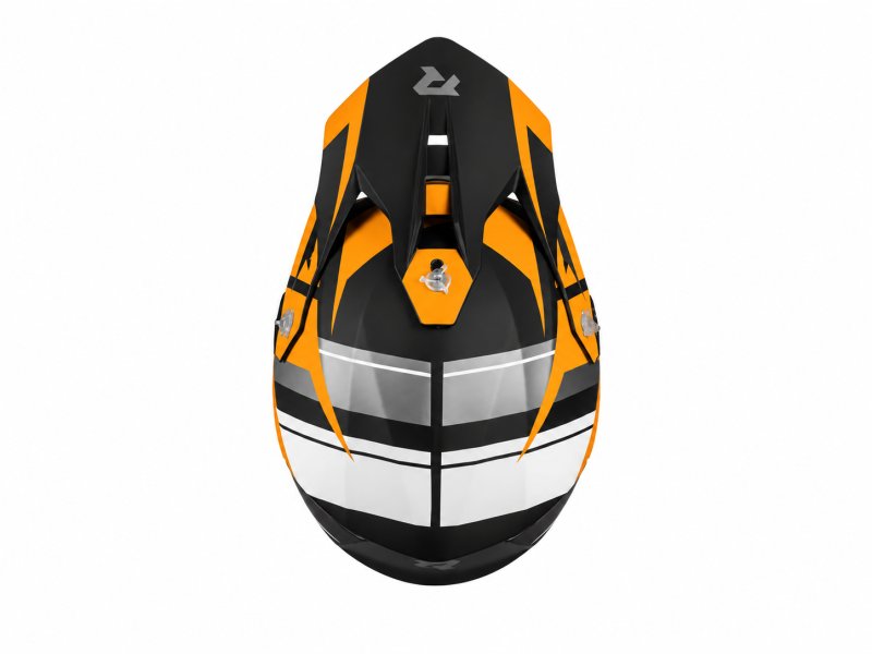 Motokrosová helma TXR Fury černo-šedo-bílo-oranžová – foto 4