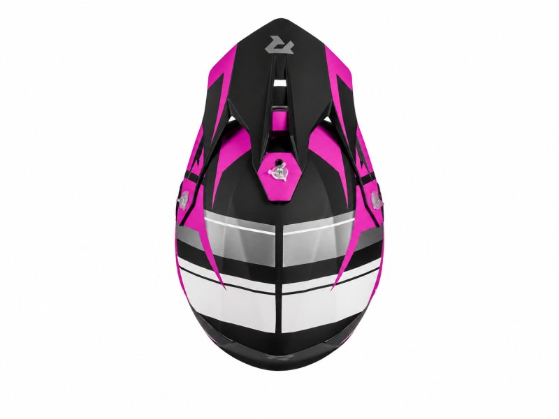 Motokrosová helma TXR Fury černo-šedo-bílo-růžová – foto 4