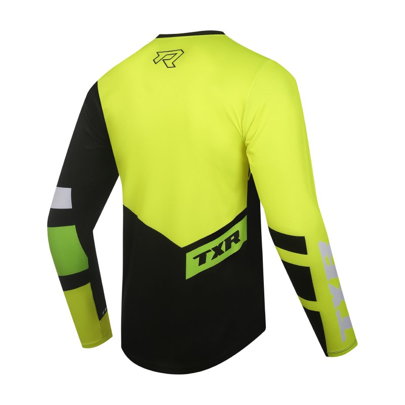 Motokrosový dres TXR Vortex černo-fluo žlutý – foto 2